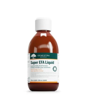 Genestra Brands - Super EFA Liquid - Omega-3 Fatty Acids EPA and DHA for Cardiovascular Brain Eye and Nerve Support* - 200 ml Liquid - Natural Orange Flavour
