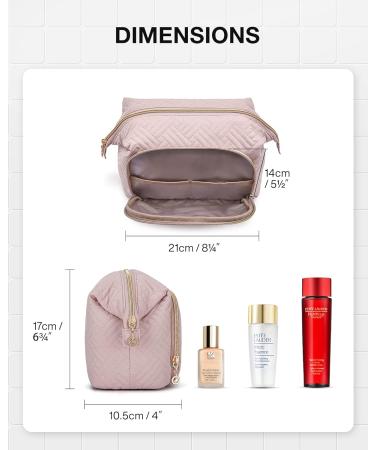 BAGSMART Travel Makeup Bag Organizer Case for Women - Pink - Buy Online on SooperMarket.com