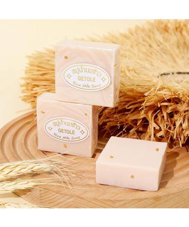 Dranng Rice Soap | Mild And Non-irritating Rice Soap Goat Milk Soap Handmade Brightening Soap Body Cleansing Rice Soap For Face Body Cleansing And Moisturising - Buy Online on SooperMarket.com