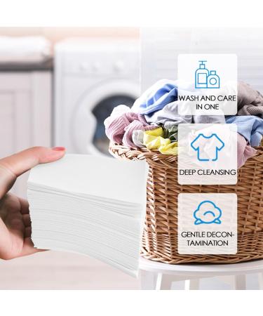 acime Sheet Laundry Detergent | Natural Washer Detergent Sheets with Scent - Multifunctional Household Cleaning Supplies Portable Liquid Less Sheets for Clothing Cotton Fabric - Buy Online on SooperMarket.com