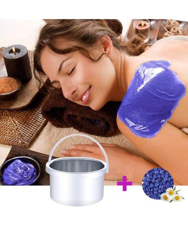 Hard Wax Beans for Hair Removal - Ideal for Face, Eyebrow, Back, Chest, Bikini, Legs - 14.1oz Refill with 10 Applicators - Buy Online on SooperMarket.com