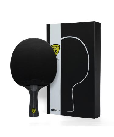 Killerspin Impact D5 Ping Pong Paddle, Table Tennis Racket, Table Tennis Equipment for Intermediates, Table Tennis Paddle with Wood Blade, Black