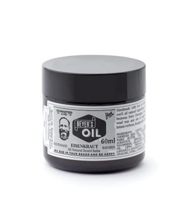 Beyer's Oil Bear Balm Eisenkraut 60ml - beard care balm from Bavaria - maintains the skin makes the beard soft and smooth 60 ml (1 Pack)