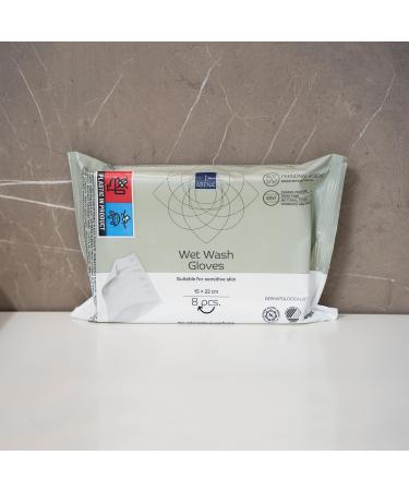 Abena Wet Wash Gloves 540051 - Multicoloured 8 Pieces Pack | Premium Comfort & Hygiene | International Shipping - Buy Online on SooperMarket.com