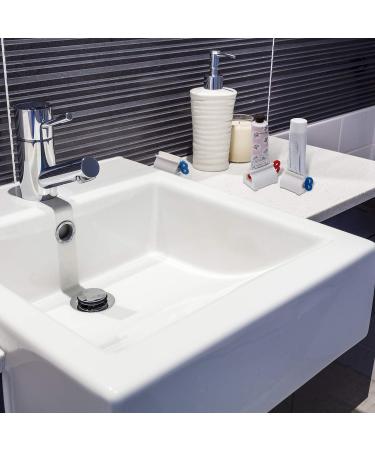 Quesuc 3 Pieces Rolling Tube Toothpaste Squeezer Toothpaste Seat Holder Stand Rotate Toothpaste Dispenser for Bathroom (Mix Color) - Buy Online on SooperMarket.com