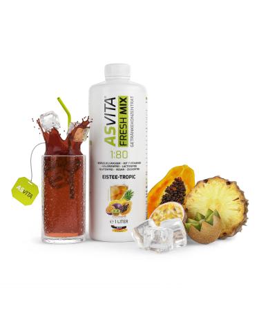 ASVITA SIRUP/Beverage concentrate FRESH MIX 1: 80-1 liter bottle-beverage syrup sugar-free-26 delicious flavors (iced tea tropic)