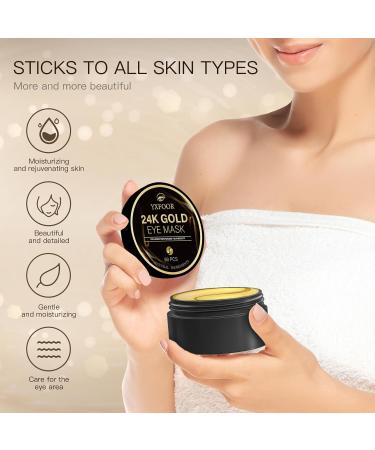 Under Eye Patches - 24K Gold 60PCS | Reduce Dark Circles Puffiness & Fine Lines | Collagen Skin Care - Buy Online on SooperMarket.com