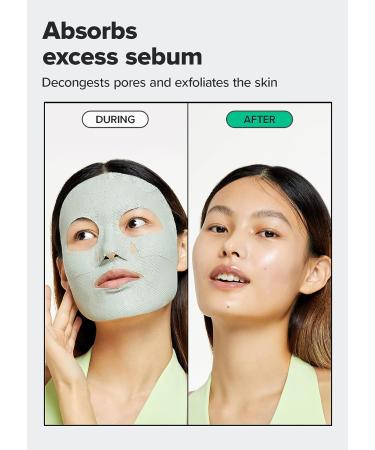 I DEW CARE Clay Sheet Mask - 4 Pack | Daily Exfoliate, Decongest, Minimize Pores, & Soothe | Infused with 3-Clay Complex, Tea Tree & Centella Asiatica - Buy Online on SooperMarket.com