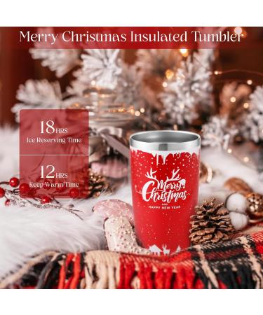 Christmas Gifts Basket for Women - Unique Gifts for Her with Socks, Candle, Tumbler in Red - Buy Online on SooperMarket.com