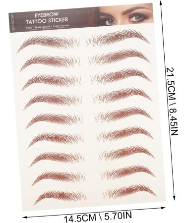 WOONEKY 8pcs Imitation Eco Eyebrow Sticker Transfer Eyebrow 6d Hair-like Eyebrows Fake Transfer Stickers - Buy Online on SooperMarket.com