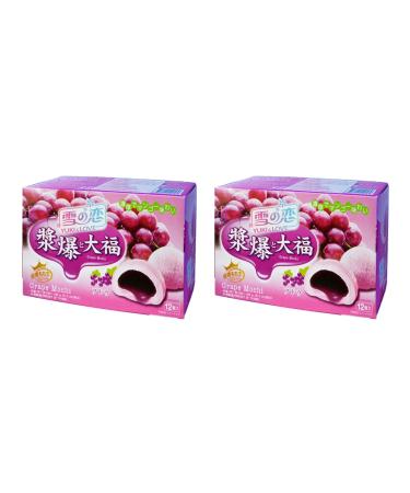 Yuki & Love Grape Mochi 180g Daifuku (Pack of 2) by CNMART