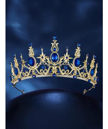 Sweetv Crystal Queen Crown Tiara for Wedding, Birthday, Prom - Shining Star - Buy Online on SooperMarket.com