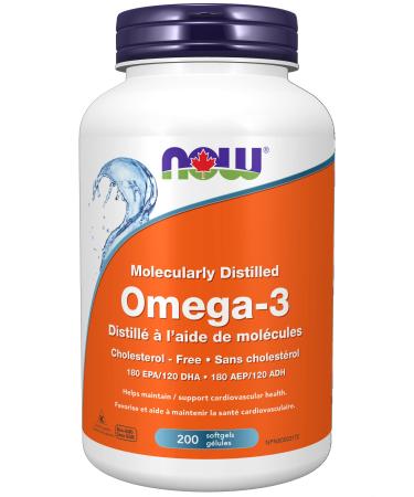 NOW Supplements Omega-3 1 000mg Softgels 200 Count