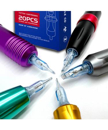A-plus 20PCS Mixed Tattoo Needles - #1203RL/05RL/07RL/09RL Standard #12 Round Liner Replaceable Cartridge Needles - 5Pcs Each - Buy Online on SooperMarket.com