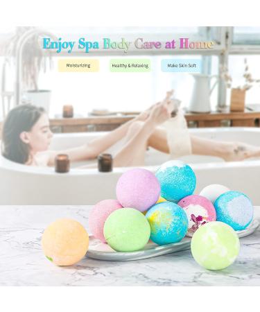 FERYES Therapeutic Bath Bomb Gift Set - 12 Fragrances - Handmade, Moisturizing, Natural & Organic - Colorful Bath Accessories - Ideal Gifts for Her - Buy Online on SooperMarket.com