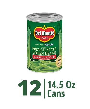 Del Monte Fresh Cut Blue Lake French Style Green Beans - No Salt Added (12 Pack, 14.5 oz Can) - Buy Online on SooperMarket.com