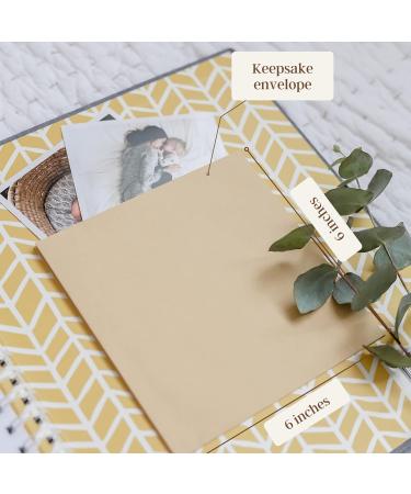 Peachly Minimalist Baby Memory Book - Baby First Year Keepsake for Milestones | Simple Grey Linen Scrapbook for Boy or Girl | 60 Pages - Buy Online on SooperMarket.com