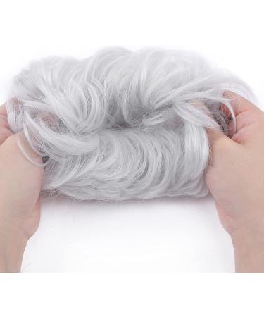 Silver Grey Messy Hair Bun Ponytail Extension Scrunchie for Women - 45g - Buy Online on SooperMarket.com
