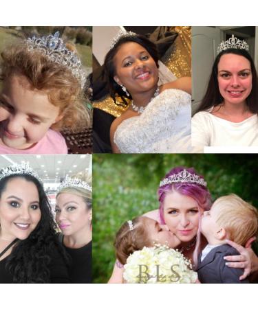 SNOWH Crystal Crown Tiara - Rhinestone Princess Wedding Pageant Headpiece - Silver - Buy Online on SooperMarket.com