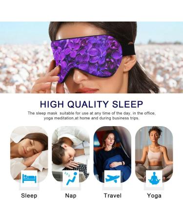 Haskirky Light Blocking Eye Mask for Adults - Adjustable & Comfortable for Travel, Yoga, Meditation - Spring Lilac Purple - Buy Online on SooperMarket.com