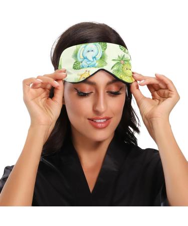 Haskirky Light Blocking Eye Mask - Breathable & Adjustable for Adults, Perfect for Travel, Yoga, Meditation - Cartoon Animals Design - Buy Online on SooperMarket.com