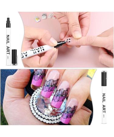 Hudhow's Nail Polish Pencil - 5 Colors Nail Art Pen for DIY Graffiti Abstract Lines & Floral Patterns | Nail Design Tool & Manicure Accessories - Buy Online on SooperMarket.com