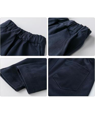 Volunboy Baby Boys Gentleman Suit 4 PCS Set | Toddler Formal Waistcoat Outfit with Shirts, Vest, and Bow Tie | 18-24 Months Navy White - Buy Online on SooperMarket.com