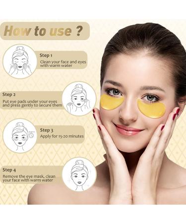 Gold Under Eye Patches - 60 Pcs for Dark Circles & Puffy Eyes Treatment | Under Eye Mask for Beauty Care - 30 Pairs - Buy Online on SooperMarket.com