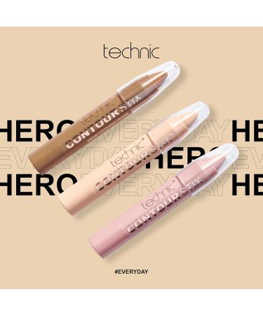 Buy Technic Contour Stix Creme Contour Abbey - 3-Pack Contour Cover & Highlighter for Easy Facial Shaping & Defining | Ultra-Creamy Formula - Buy Online on SooperMarket.com