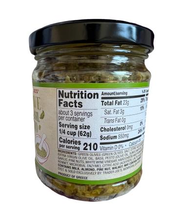 Trader Joe's Olive & Basil Pesto Sauce - Authentic Italian Flavor (1 Pack) - Buy Online on SooperMarket.com