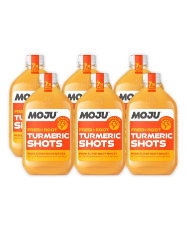 MOJU Turmeric Shots - Dosing Bottles (6x420ml Pack 42 Shots) Exercise Recovery Natural Ingredients No Added Sugars or Sweeteners Vegan Turmeric 6 x 420ml Dosers