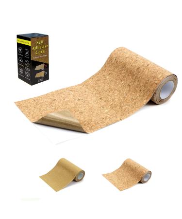 Enjoy Myself Self Adhesive Backed Cork Roll, Natural Cork Drawer Shelf Liner for Crafters, Corkboard Paper Sheets for Furnitures and DIY Projects (Coarse Pattern, 5.5x118 inch) Coarse Pattern 5.5x118 inch