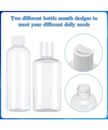 Firtink 6 PCS Plastic Travel Bottles 100 ML Clear Travel Containers Bottle Refillable Cosmetic Bottles Liquid Containers for Travel Toiletries Shampoo Lotion Makeup Shower Hand Soap - Buy Online on SooperMarket.com