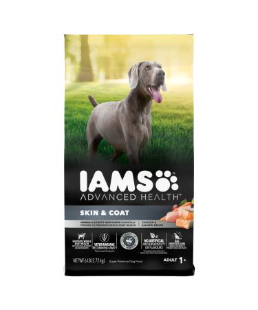 IAMS ADVANCED HEALTH Dog Food Dry SKIN & COAT Adult Chicken & Salmon Recipe 2.72kg Bag 2.72 kg (Pack of 1)