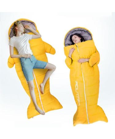 WSNDM 2 In 1 Animal Kids Sleeping Bag with Pillow - Yellow Mermaid | Soft & Comfortable | For Outdoor Indoor Camping & Travel | Surprise Gift for Children - Buy Online on SooperMarket.com