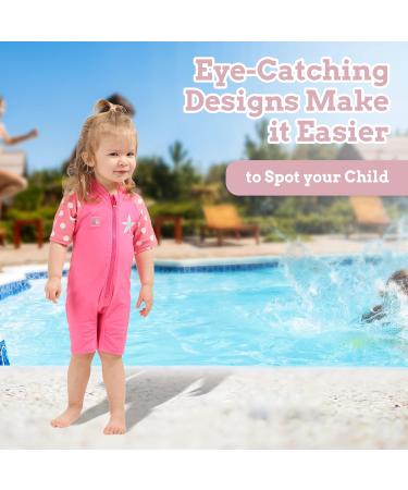 Juicy Bumbles Baby Swimsuit - One Piece Toddler Swimming Costume - Short Sleeve Boys and Girls Swimming Costume (1 Year, Starfish) - Buy Online on SooperMarket.com