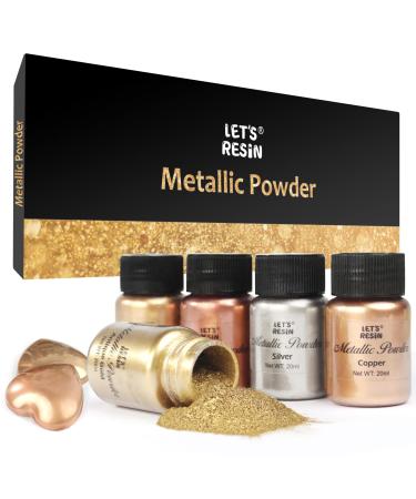 LET'S RESIN Metallic Pigment Powder  5 Colors Fine Resin Pigment Powder  Each Bottle 20ml Resin Color Pigment for Epoxy Resin Coloring  Polymer Clay and Other Crafts