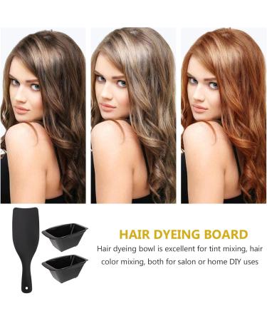 Minkissy 1 Set Hair Coloring Tools Hair Dying Cream Bowl Highlighting Board with Teeth Hair Colour Board Highlight Board for Hair Barber Salon Hairdressing Tools Modeling Abs Balance Board Black - Buy Online on SooperMarket.com