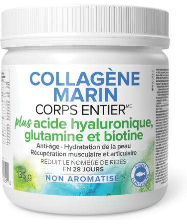 Natural Factors Total Body Marine Collagen Plus Hyaluronic Acid Glutamine & Biotin Unflavoured 135g Powder Supports Healthy Skin Connective Tissue Muscles and Joints Reduces Wrinkles in 28 days - Buy Online on SooperMarket.com