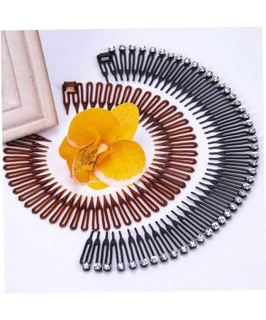 Stretch Hair Combs Plastic Full Circle Headband Flexible Hair Clip Sports Hair Wrap Holder for Women Girls Style 1 - Buy Online on SooperMarket.com