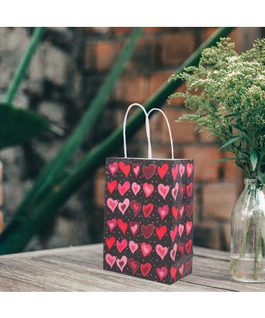 ULTECHNOVO 40 Pcs Valentine's Day Tote Paper Storage Bags Paper Favor Bags Kids Birthday Paper Goodie Bags Valentines Treat Bag Goodie Bags for Kids Valentine Bags with Handles Handheld Gift 1 count (Pack of 1) As Shown 2x4pcs - Buy Online on SooperMarket.com