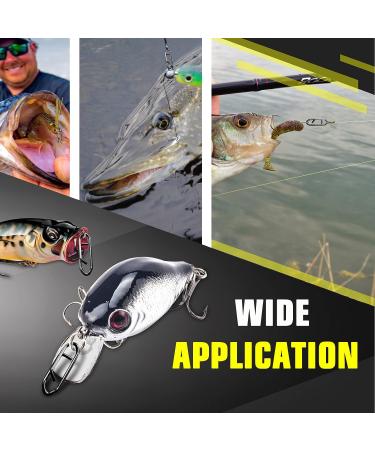 Lure Quick Change Black Nickel Fishing Snap Swivels - High Strength Stainless Steel Connector Snaps Tackle for Saltwater Fishing - Size S (44lb) - 50 pcs - Buy Online on SooperMarket.com