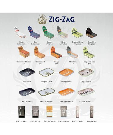 Zig-Zag Unbleached Pre Roll Cones Bulk 900 Count 1 Size Slow Burning 100% Natural Gum Arabic No Bleach Authentic - Buy Online on SooperMarket.com