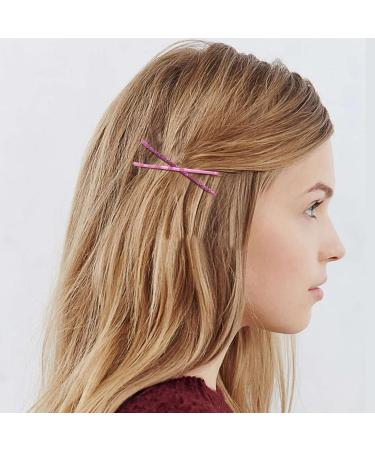 96pcs Glitter Powder Hair Clips: Golden Pink Purple Black Styling Barrettes - Buy Online on SooperMarket.com