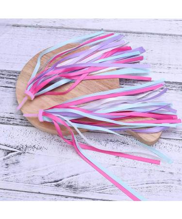 PLATT Kids Bicycle Handlebar Streamers | Colorful Tassel Ribbons for Girls Boys Bike/Scooter Handgrip - Purple 1 Pair - Buy Online on SooperMarket.com