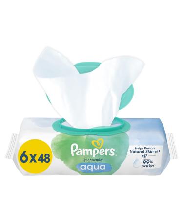 Pampers Harmonie Aqua Wet Wipes 6 Packs - 288 Wipes