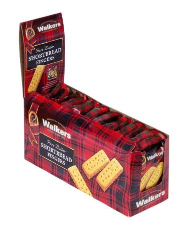 Walker's Shortbread Fingers, Pure Butter Shortbread Cookies, 1.4 Oz, 15 Count (Pack of 2)