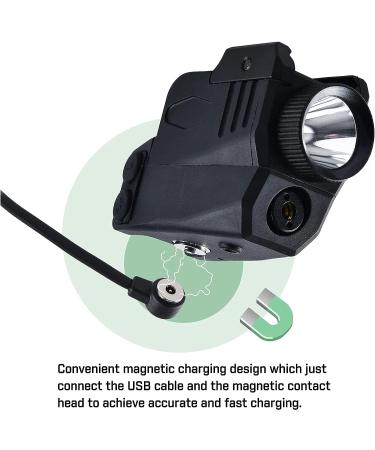 Pistol Light with Red&Green Laser | Rechargeable Compact Weapon Light | Adjustable Rail Mounted Laser Combo | Magnetic Charging | LED Strobe Function - Buy Online on SooperMarket.com