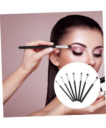 Healeved 7pcs Eyeshadow Daily Use Makeup Brush Horse Hair Concealer Brush Wood Black Lip Brush - Buy Online on SooperMarket.com