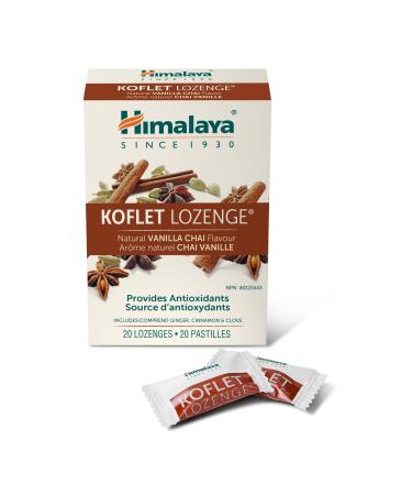 Himalaya Koflet Lozenges Vanilla Chai Flavor Provides Antioxidants Includes Ginger Cinnamon & Clove 20 Lozenges